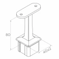 PSG Handlaufstütze flach geklebt an Pfosten 40×40 mm – Edelstahl AISI 304 satiniert 001-051 (2)