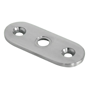 Montageplatte für flachen Handlauf 64×24×4 mm – Edelstahl AISI 304 satiniert