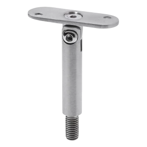 Gelenkstab für Handlaufstütze Ø 14×75 mm mit flacher Montageplatte – AISI 304 satiniert, Gewinde M8