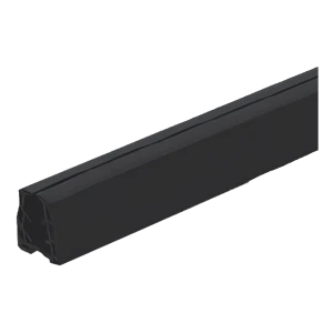 Dichtung für Druckgummi des aufgesetzten Handlaufs auf Glas 11,5–13,5 mm, 24×24 mm, schwarz