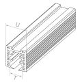 PSG Dichtung für Aufsteckhandlauf auf Glas 20–21,5 mm – Profil 24×24 mm, L=2500 mm 001-077 (2)