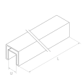 PSG Aufgesetzter Glashandlauf 40x40 mm AISI 304 satiniert – 2500 mm 001-082 (2)