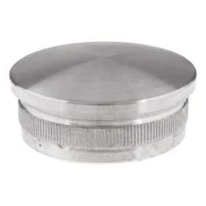 Konvexe Rohrabschlusskappe zum Einschlagen für Geländerrohre 48,3 mm – Edelstahl AISI 304 satiniert