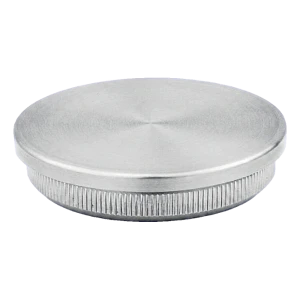 Flache Rohrabschlusskappe zum Einschlagen für Geländerrohr Ø42,4 mm AISI 304 satiniert