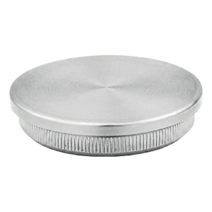 Flacher Einschlagstopfen für Geländerrohr 42,4 mm AISI 304 satiniert