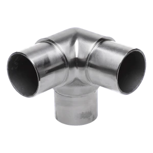 Eckverbinder T-Stück für Handlauf – Rohr 42,4x2 mm, Edelstahl AISI 304, satiniert
