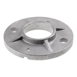 Montagesockel flanschförmig für Geländer ⌀42,4 mm – Stahl mit Bohrungen