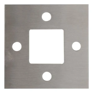 Geländerpfostensockel zum Schweißen 100x100 mm – Edelstahl AISI 304 satiniert, System 40x40