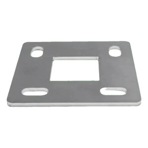 Pfosten-Grundplatte zum Schweißen 80×80 mm – Edelstahl AISI 304, System 40×40