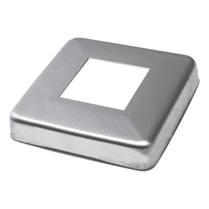 Quadratische Edelstahl-Abdeckrosette für Geländerprofil 40x40 mm – 85x85 mm satiniert