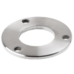 Säulenbasis für Geländer zum Schweißen Ø 85 mm – Edelstahl AISI 304 seidenmatt, System 42,4