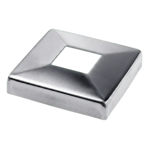 Quadratische Abdeckrosette für Profil 40x40 mm – Edelstahl AISI 304 satiniert