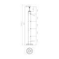 PSG Geländerpfosten Zwischenpfosten durchlaufend ø 42,4 mm AISI 304 – 4 Halter, satiniert 001-204 (4)