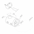 PSG Geländerpfosten Zwischenpfosten durchlaufend ø 42,4 mm AISI 304 – 4 Halter, satiniert 001-204 (6)