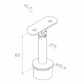 PSG Geländerpfosten Zwischenpfosten durchlaufend ø 42,4 mm AISI 304 – 4 Halter, satiniert 001-204 (7)