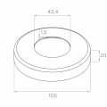 PSG Geländerpfosten durchgehend Ø42,4 mm aus Edelstahl AISI 304 – 4 Halterungen Ø12, Bodenmontage 001-207 (5)