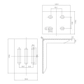 PSG Halter für Schiebetoranschlag Stahl 150×120 mm 001-249 (2)